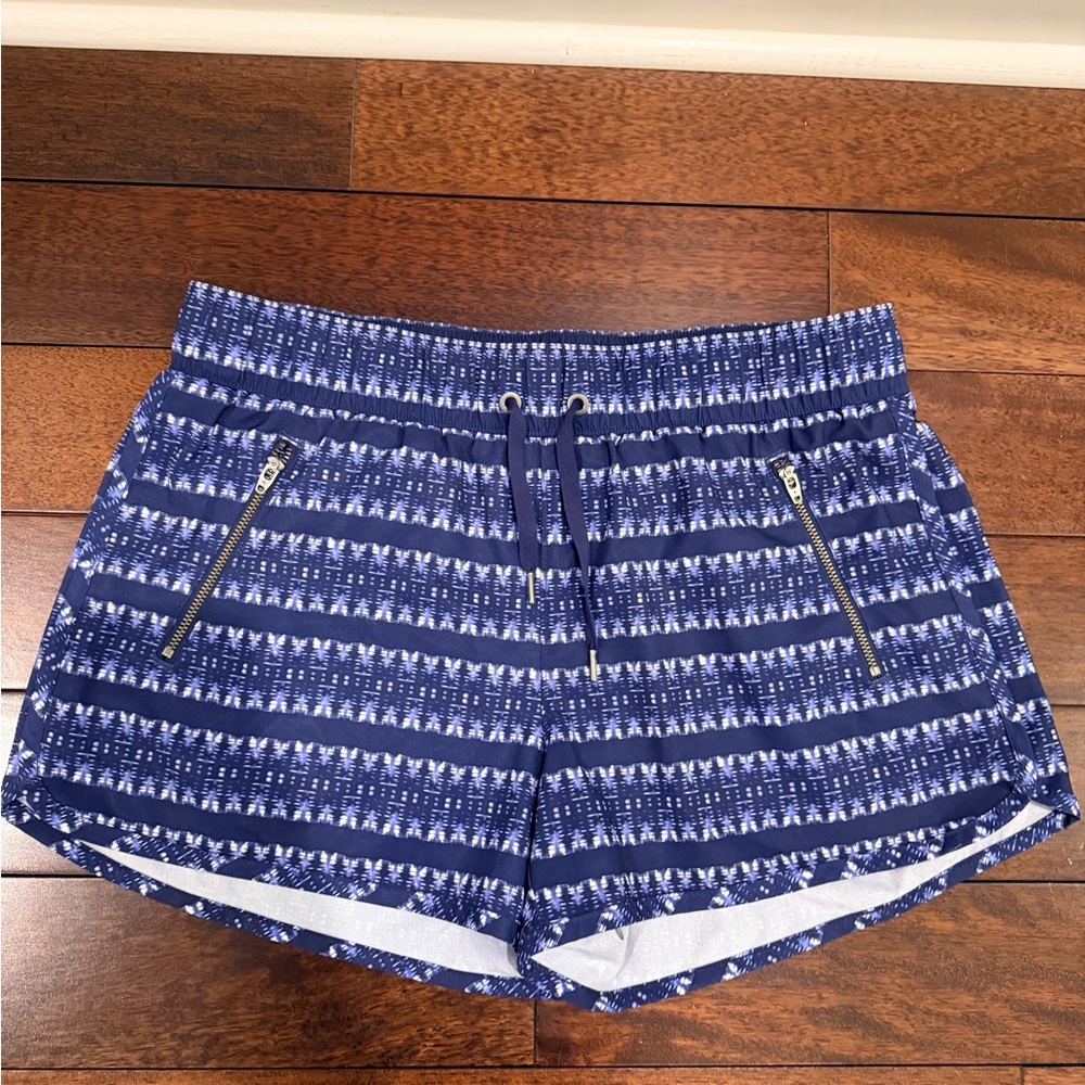 Athleta sz M Blue Patterned Women's Athletic Shorts